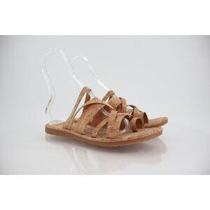 Korks Clemmons Strappy Sandal Faux Cork Comfort Slide Brown Womens Size 11